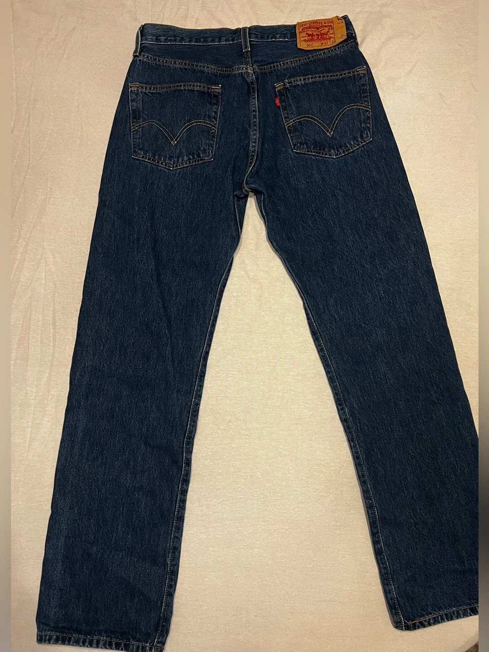 Levi’s 501 Straight Leg Jeans Dark Wash W34 L34 Vintage Y2K Denim - Picture 3 of 7